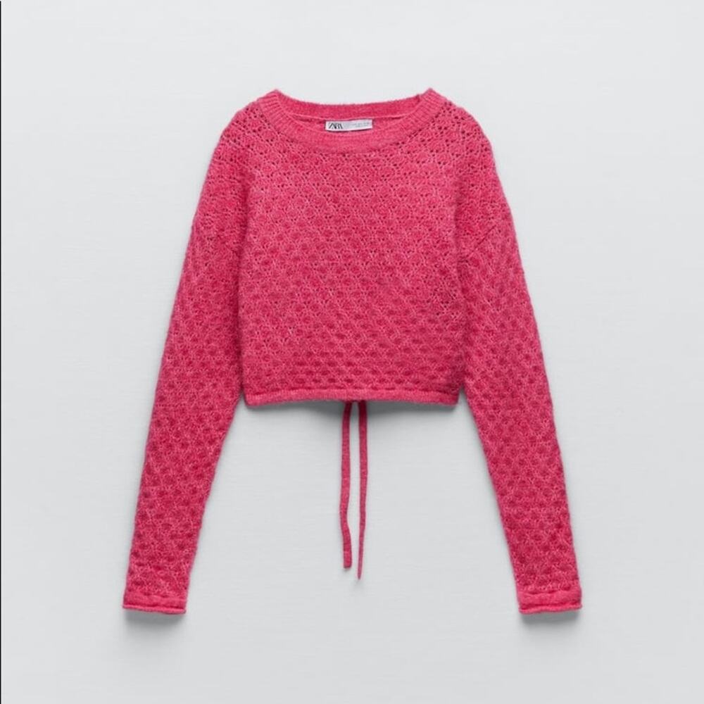 ZARA BLOGGER FAVORITE OPEN BACK KNIT SWEATER - Picture 11 of 13